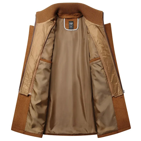 Elegant Men's Winter Cashmere Wool Blend Overcoats & Trench Coats for Business Casual Style - Stylish Outerwear Essentials